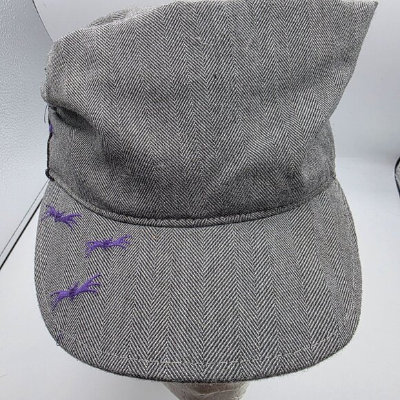 Nightmare Before Christmas Jack Skellington Adult Gray Herringbone Cap Purple - Picture 9 of 9